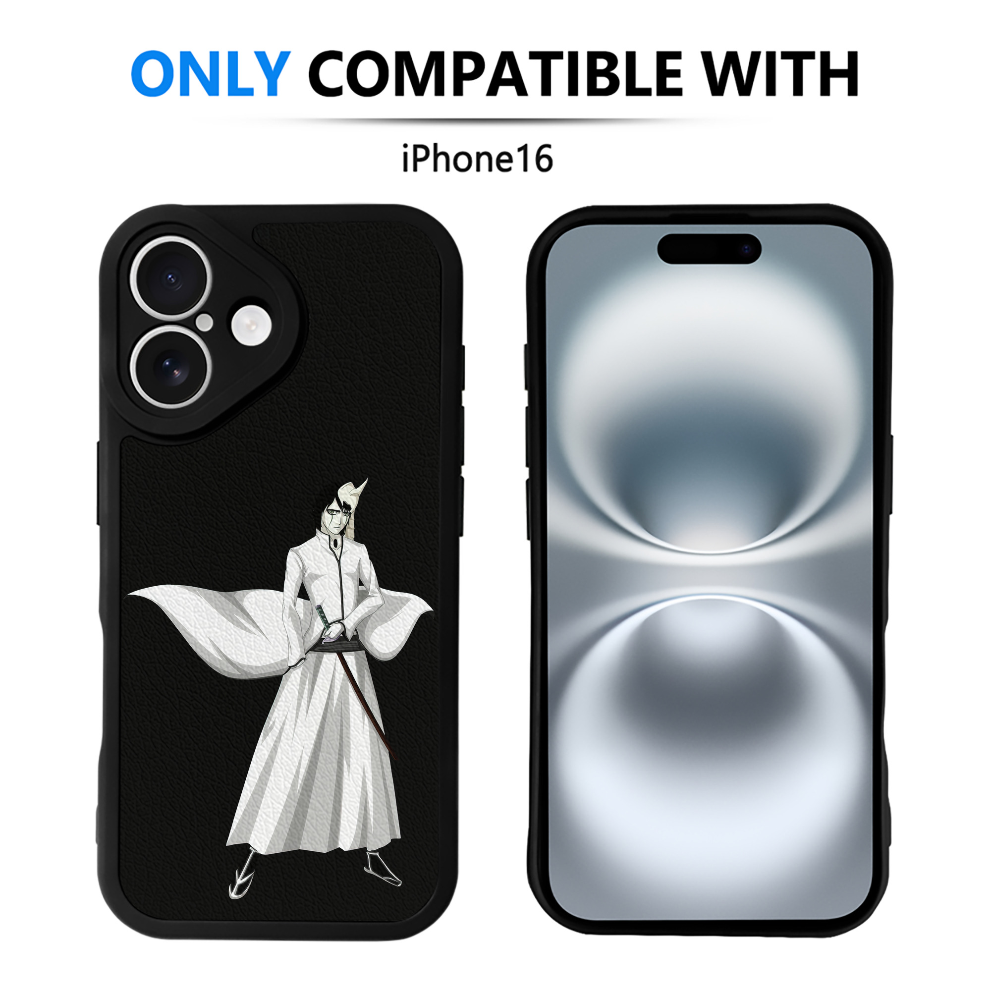 （画像用） ブリーチ ウルキオラ·シファー BLEACH Ulquiorra cifer 【iPhone 16シリーズ対応】シリコンスマホケース（レザー調） 材質：シリコン